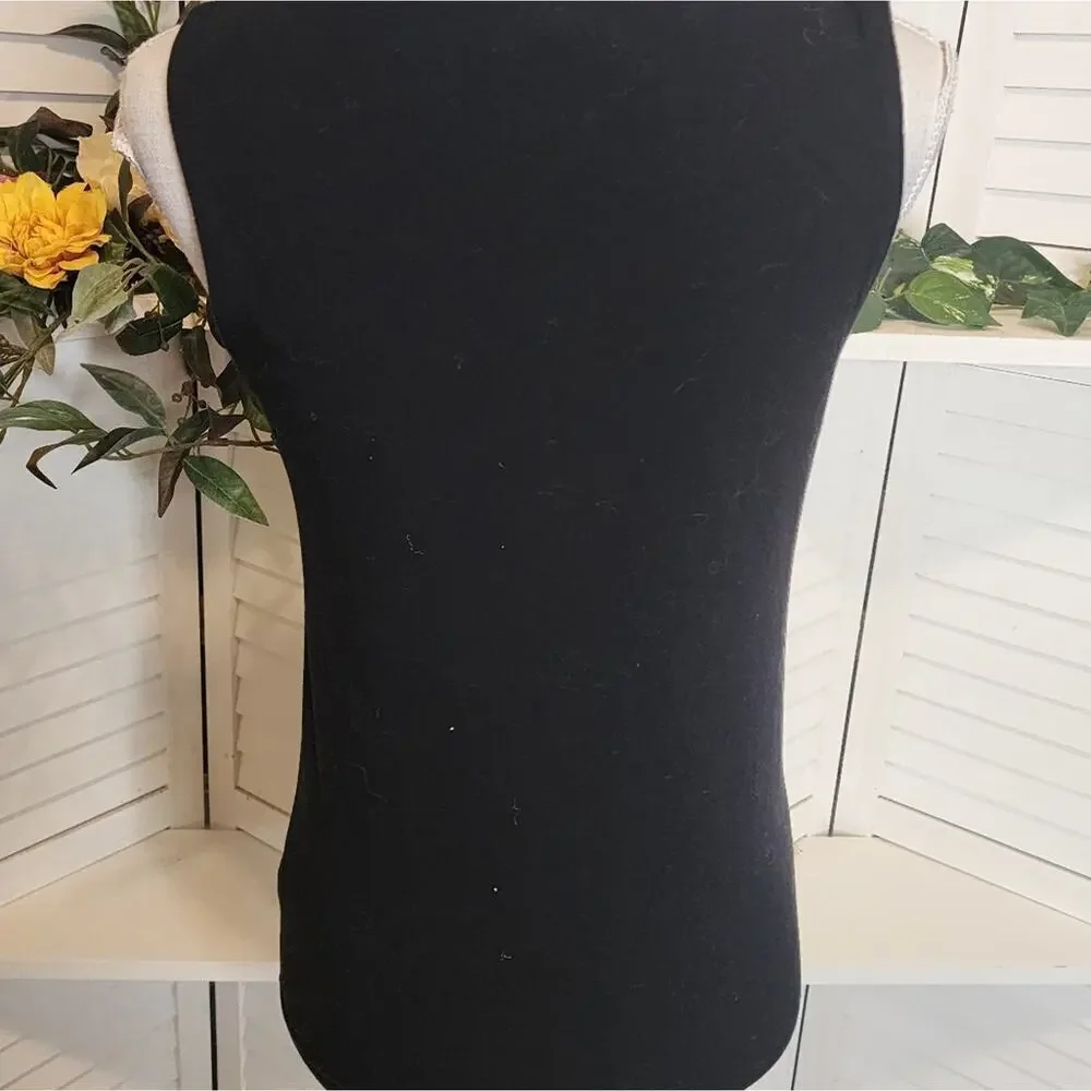 KATE SPADE KNOTTED FRONT BLACK BLOUSE SIZE SMALL